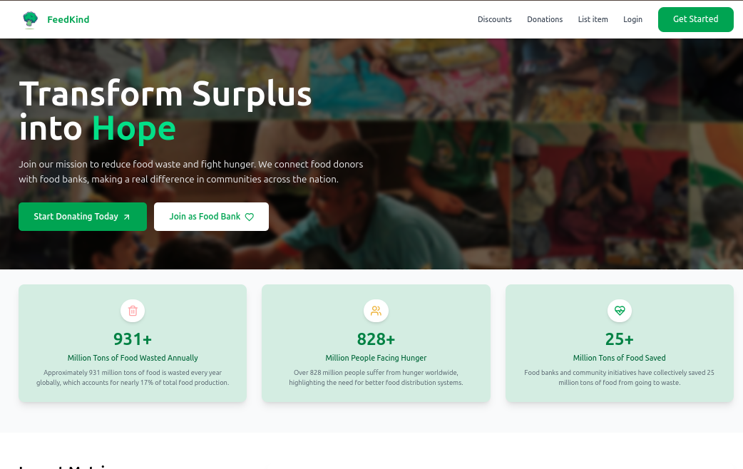 FeedKind - Food Waste Reduction Platform