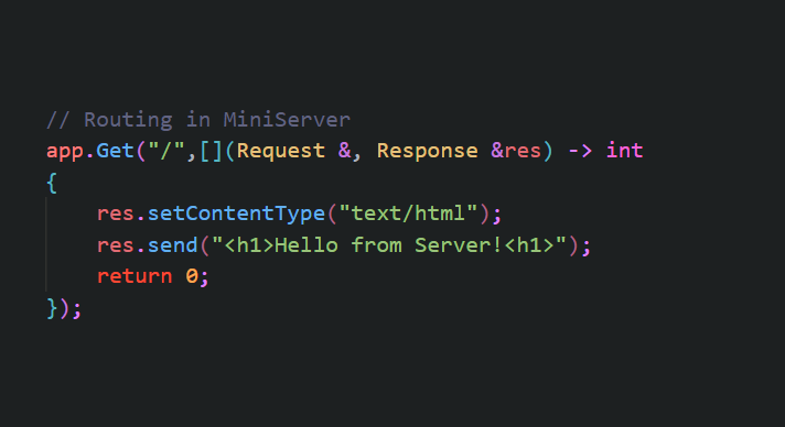 MiniServer - HTTP Server from Scratch using C++
