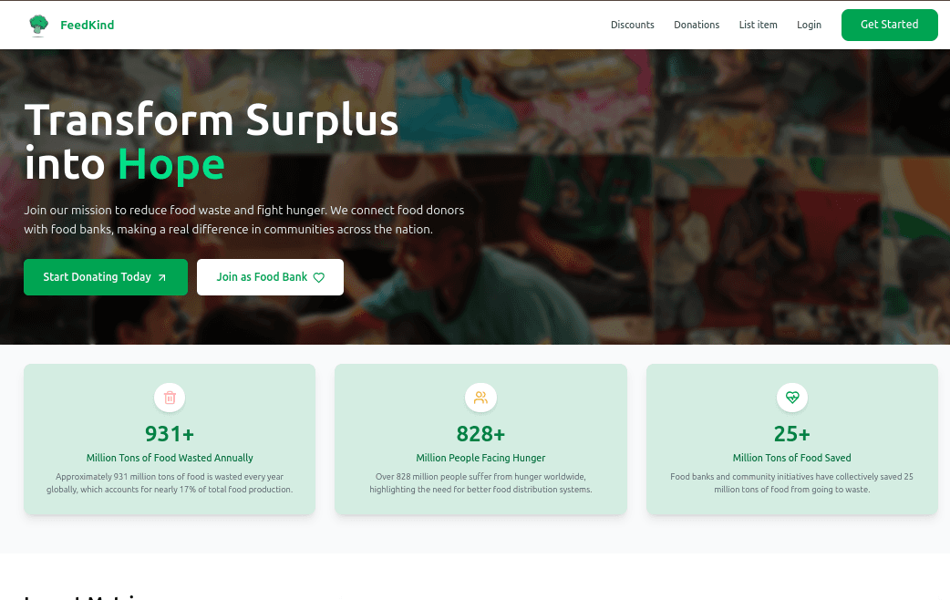 FeedKind - Food Waste Reduction Platform
